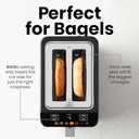 Chefman Smart Touch 2 Slice Digital Toaster, 6 Shade Settings, Touchscreen Controls, Extra-Wide Slots for Thick Breads & Bagels, +10 Seconds, Defrost, Removable Crumb Tray  Stainless Steel