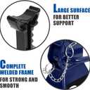 TCE AT43005AU Torin Steel Heavy Duty Jack Stands: Double Locking Pins, 3 Ton (6,000 lb) Capacity, Blue, 1 Pair (2 Pack)