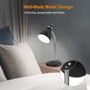 LEPOWER Metal Desk Lamp, Adjustable Goose Neck Table Lamp, Eye-Caring Study Desk Lamps for Bedroom, Study Room and Office (Black)