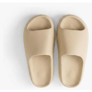Cloud Slides for Women and Men, Platform Slides Slippers, Non-Slip Quick Drying Soft Lightweight Shower Shoes, Thick Sole Open Toe Slides Sandals for Indoor & Outdoor, 38, Beige