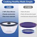 4 Pack Replacement Lids for Pyrex 7201-PC 4 Cup and 7402-PC 6/7 Cup Glass Containers Mixing Bowl Storage Cover Leakproof