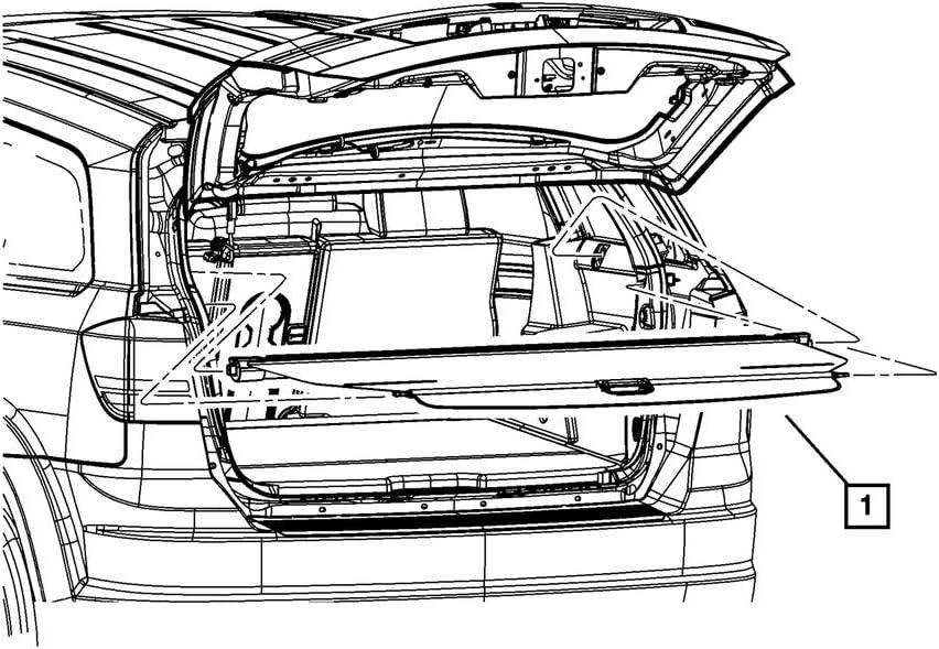 Mopar Genuine Cargo Compartment Cover 1GN29DX9AA