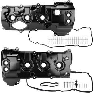 WATERWICH Aluminum Valve Cover Left Right with Gaskets Compatible with 2013-2016 Ford F-150, Expedition, Transit, Navigator 3.5L Replacement for BL3Z-6582-H, DL3Z-6582-C