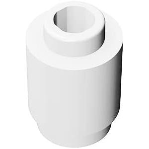 Classic Brick Block Bulk, 100 Piece Round Brick Compatible with Lego Parts and Pieces 3062 (Colour: White)
