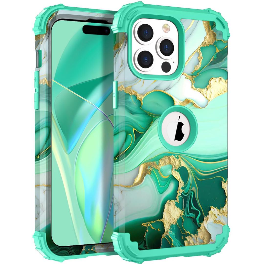 Hocase Heavy Duty Case for iPhone 14 Pro Max, Mint Green