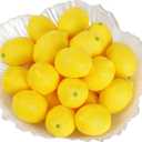 Notakia 25 Artificial Lemons Artificial Fruits Fake Lemons Lifelike Lemonade Simulation Party Kitchen Table Summer Decorations Vase Filler Photographic Props (25 Pcs Yellow Lemons)