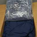 Bedsure California King Comforter Set Navy - Bed in a Bag Cal King Bedding Set 7 Pieces, GentleSoft Pintuck Bed Set Gift for Family, Pinch Pleat Navy Comforter with Sheets, Pillowcases & Shams