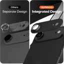 2 x Camera Lens Protector for iPhone Air, Aluminum Alloy Sapphire Glass Camera Cover Screen, Anti-drop, Case Friendly-Black