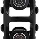 SCITOO 3/4" DD x 3/4"-36 Spline Steering Shaft Universal U-Joint Black Double, 127mm Working Angle 35 Degree