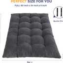 MAXYOYO 6" Japanese Floor Mattress, Foldable Futon Mattress Full Size, Tufted Roll Up Floor Couch, Thick Tatami Mat Sleeping Pad Portable Lounger for Camping Guest Room Dormitory RV, Dark Grey