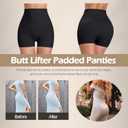 JOYSHAPER Womens Padded Underwear Butt Lifter Panties Shapewear Tummy Control High Waist Hip Pads Enhancer Shorts (Black, XL)