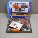 Basketball Hoop Indoor for Kids(4-12 Years Old), Over The Door Basketball Hoop with Scoring, Countdown and Music Accompaniment, Christmas Toys (Blue)