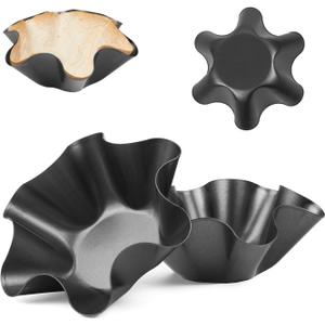 RUVINCE taco bowl shell maker: Nonstick 4-Pack Tortilla Bowl Maker - Craft Perfect Taco Bowls & Salad Shells for Home Cooking & Entertaining (6.5)