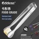 11PCS Ice Tongs Mini Sugar Tong - 2 Sizes 6 & 4 Inch Stainless Steel Small Serving Tongs, Small Kitchen Tiny Tong for Appetizers,Tea Party, Coffee Bar, Desserts (Silver)