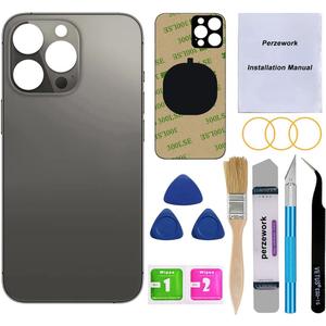 OEM Rear Cover Back Glass Replacement for iPhone 13 pro max 6.7 inches (Graphite) All Carriers with Pre-Installed Adhesive and Repairing Tool Kits