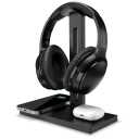 iLive 5-in-1 Headphone Stand and Wireless Charger, Black