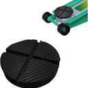 Universal Floor Jack Rubber Pad, Jack Pad Adapter Pinch with Cross Groove Design, Weld Side Frame Rail Protector Puck, Slotted Jack Stands Disk, Auto Accessories Fit for Most Cars (1)