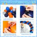 HyDren 133 Pcs Blue and Orange Balloon Arch Kit Space Themed Party Decorations Blue and Orange Birthday Party Supplies