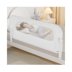 Baby Bed Rail Guard for Toddlers -47" Toddler Bed Rails for Twin, Full, Queen, King Bunk Size Bed Swing Down Bedrail Extral Tall Child Safety Side Railing Guards for Kids