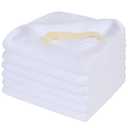 SINLAND Microfiber Facial Cloths Fast Drying Washcloth 12inch x 12inch White 6 pack