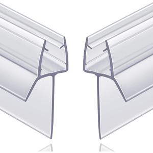 2-Pack Butecare Frameless Shower Door Bottom Seal with Long Sweep for Glass Doors Stop Shower Leaks and Create a Water Barrier (1/4 x 36)