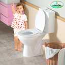 Ansffer Toddler Toilet Seat with Potty Training Seat Round 16.5inch, 2 in 1 Toilet Seat for Family Built-in Baby Seat Removable, Soft Close + Easy Clean, PP Safe Material, White