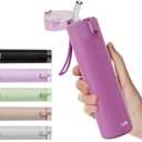 9oz Small Water Bottles with Straw, Mini Water Bottle with One-Hand Open Design, Leak-Proof Locking Lid for Hot&Cold Drinks, Small Travel Water Bottle - 100% Leakproof for School, Travel...(Lavender)