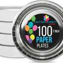 Exquisite Silver Paper Plates Disposable Heavy Duty 7 Inch Silver Disposable Plates For Party 100 Pcs Heavy Duty Paper Plate 350 GSM, Birthday Party Supplies Plate Set
