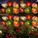 Solar Lights Outdoor - Unique Solar Anthurium Lights Solar Plant Waterproof Decor for Garden, Lawn, Patio, Thoughtful Gift for Garden Lovers