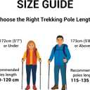 TheFitLife Collapsible Trekking Poles for Hiking – Lightweight Folding Walking Sticks for Men and Women with Extra-Long Foam Handle and Metal Flip Lock, 115-135cm for Users 5'8" or above