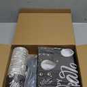 194pcs Happy New Years Eve 2026 Party Decorations for New Year Party Plates, Cup, Napkin, Tablecloth, Tableware, Black Silver Disco Disposable Party Supplies Plates Serve 24 Guests (Black and Sliver)