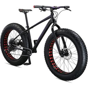 Mongoose Argus Sport Fat Tire Mountain Bike, 26 Inch Bike for Men and Women, 10 Speed, Aluminum Frame, Knobby Mountain Fat Tires, Shimano Deore Shifters, Hydraulic Disc Brakes, Adult Bicycle (Black)
