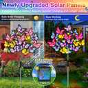 WEITEXS Solar Garden Lights Solar Lights Outdoor Waterproof Solar Lights 6 Pack with New Upgraded 216 LED 102 Butterfly Outdoor Solar Lights for Yard Outside Garden Pathway Decor Gifts for Women