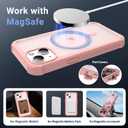 jaroco Magnetic for iPhone 15 Case, [Compatible with MagSafe][Military Grade Drop Protection][Heavy Duty Protection][Non-Slip][Shockproof] 2-Layer Durable Bumper Phone Case 6.1''-Pink