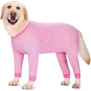 Yeapeeto Dog Onesie Surgery Recovery Suit for Large Medium Bodysuit Dogs Pajamas PJS Full Body for Shedding, Prevent Licking, Wound Protection, Cone Alternative (6X-Large (Pack of 1), Pink)