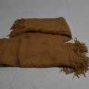 BOURINA Almond Throw Blanket 50x60 Inches Throw Textured Solid Soft Sofa Couch Decorative Knit Blanket, Almond 