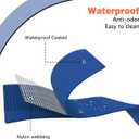 Waterproof Dog Collar, Easy to Clean Rubber Dog Collars with Quick Release Buckle Fits Small Medium or Large Dogs (Blue, M < 11.8-18.5 inch)