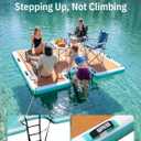 Niphean Floating Dock, Non-Slip Inflatable Dock with Upgraded Ladder | Sturdy Floating Docks for LakesDurable Floating Island for Families, Portable Carry Bag, 86ft/ 810ft