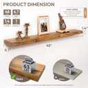 Marsmiles 48in Wood Floating Shelves for Wall Mounted, 1Pack|Natural, Live Edge, 48"L, 1Packs