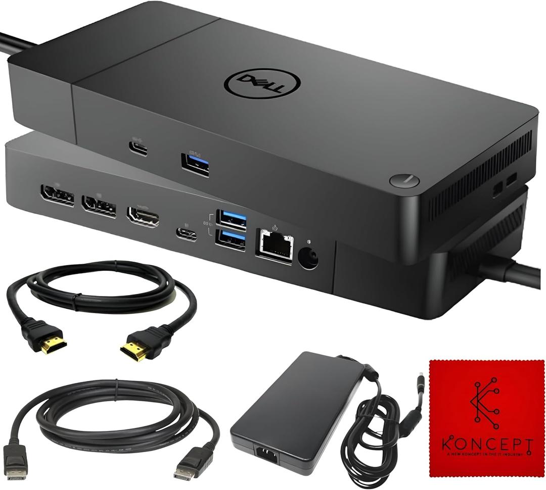 Dell WD19DC Performance Docking Station USB-C with 240W with HDMI, DP & USB-C Cables