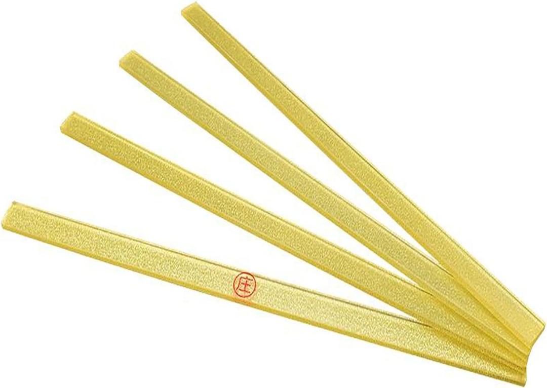 Mose Cafolo Set of 4 Chinese Mahjong Mah Jongg Shimmering Glitter 17 inches Golden Pushers