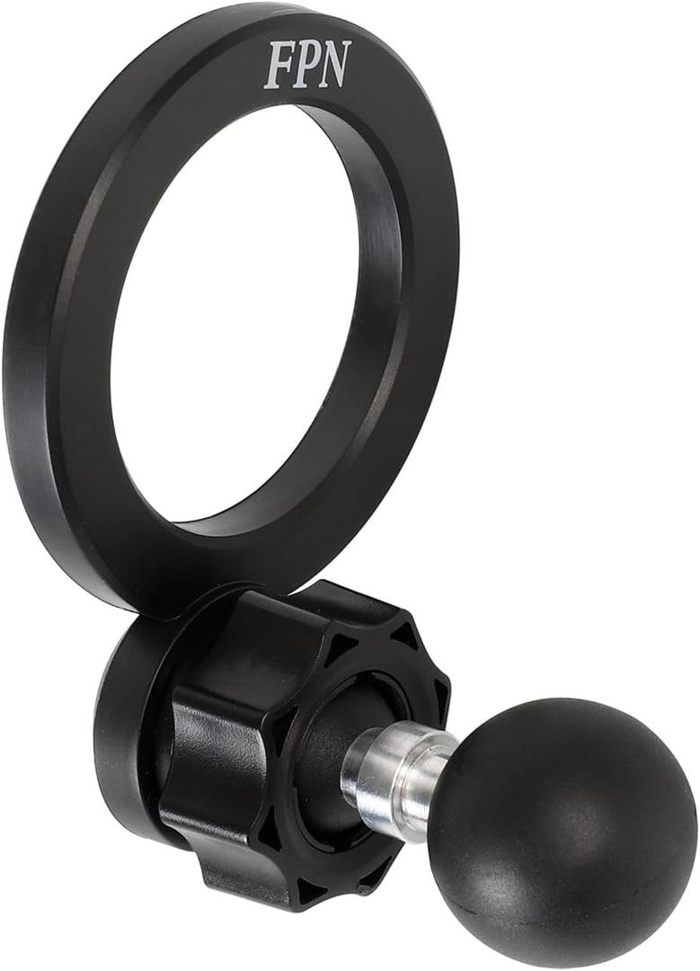 FPN Magnetic Phone Holder Base for RAM Mounts, 1" (25mm) Ball Mount for Magsafe iPhone 17/16/15/14/13/12 Series, Compatible with RAM B Size Double Socket Arm