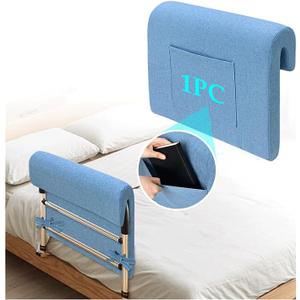 Hospital Bed Rail Covers Padded Foam Bed Rail Bumper Padding Elderly Adults Bedside Fall Protector Pads Seniors Safety Guard Bed Railing Cushion Pad Cover Only(Thicken 1pc)