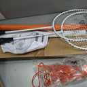 Franklin Sports Badminton Net Sets - Outdoor Backyard + Beach Badminton Net + Equipment Set - (4) Rackets + (2) Birdies + Portable Net Included - Adults + Kids Set, One Size