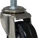 Shepherd Hardware 9344 2-Inch Threaded Stem Casters, 5/16-Inch Stem Diameter, 80-lb Load Capacity, (Pack of 2) , Black