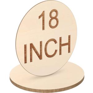 Jetec 18 Inch Round Wood Circles Unfinished Wood Circles for Crafts, Door Hanger, Pyrography and Painting (20 Pieces)