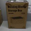 WANLIAN Storage Containers with Building Plate Lid, Acrylic Stack-able Organizer Bin Chest, Brick Toy Storage Organizer with handle, Bin Storage, Storage (Does not include Bricks)