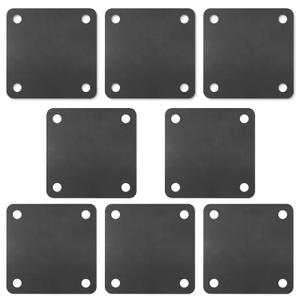 Rocaris 8 Pcs 5 X 5 X 1/4 Inch A36 Steel Plate Hot Rolled, Steel Base with 4 Holes Metal Square for Construction Boards, Structure Support, Weldable Square and Industrial