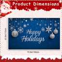 71x43 Inch Merry Christmas Banner Outdoor Decoration Blue Background Holiday, Christmas Party Yard Porch Wall Dcor