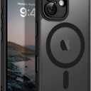 BENTOBEN Compatible with iPhone 16 Case, Upgraded [Full Camera Protection] [Compatible with Magsafe] [Translucent Matte] Shockproof Protective Cover Phone Case for iPhone 16 6.1 Inch, Black